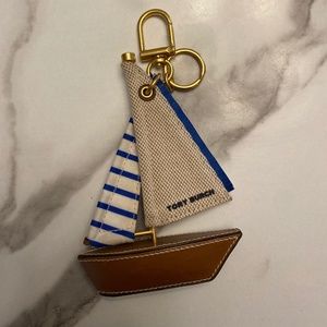 Tory Burch Origami Sail Boat Bag Charm Keychain